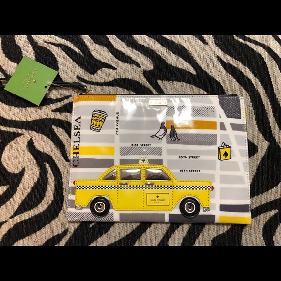 KATE SPADE 'Go Taxi' Bella Wristlet - Picture 1 of 2